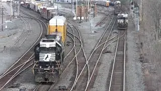 NS SD40-2 Switching Screams in Notch 8 at Conway, PA