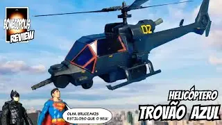 O helicóptero Trovão Azul patrulha os céus de Bonecópolis