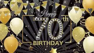 70th Happy Birthday - Happy Birthday Backdrop - Happy Birthday Remix