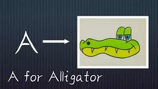 HOW TO DRAW ALLIGATOR FROM ALPHEBET A/EASY DRAWING