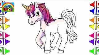 Unicorn Drawing and coloring for kids clean video for kids | Setoys