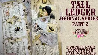 Tall Ledger Journal Series| Pockets for Tall Journals |3 Ways | #scrapbook #artjournalinspiration
