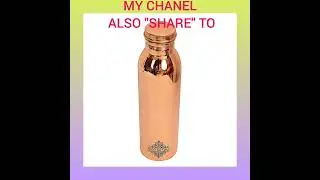 Indian Art Villa Pure Copper Drinkware Gift Set of  1 Bottle & 2 Glass with Gift Box, for Diwali