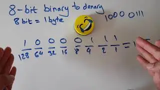 8-bit binary to denary (decimal)