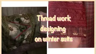  Beautiful Thread work designing for check pattern winter suits|#suitdesign #youtubevideo
