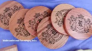 Personalized Wooden Coaster Sets Engraved With Your Message | Beverage Coasters |