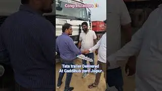 tata trailer Delivered at Gaddihub yard Jaipur #tata #congratulations #gaddihub