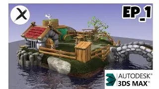 3dmax (exterior) village modeling cartoon animation