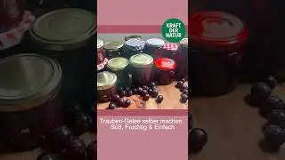 🍇 Trauben Gelee selber machen   S&uuml;&szlig;, Fruchtig und Einfach #shorts