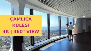 Çamlıca Kulesi | 4K 360° View | Tallest Tower in Istanbul | Complete Walking