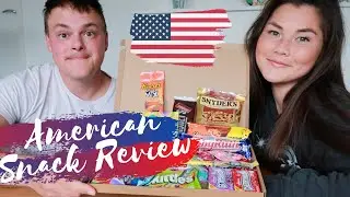 BRITISH COUPLE REVIEW AMERICAN SNACKS!! | SNACK SIT DOWN #1