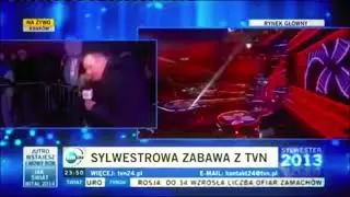 Sylwestrowa zabawa z TVN 2013 - jestem pijany jak ch*j