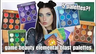 NEW Game Beauty Elemental Blast Palettes | Tutorial + Swatches
