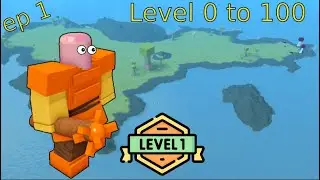Getting from level 0 to 100 (ep1) (roblox booga booga new seas)