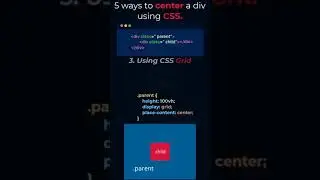 5 ways to center a div using css. 