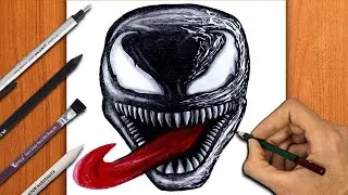 Easy to draw|How to draw Venom face|step by step