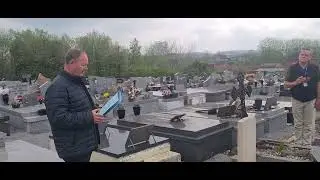 Hommage au Sergent Robert  SWANN  en pr&eacute;sence de sa petite ni&egrave;ce venue du CANADA ce 25 avril  2025