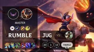 Rumble Jungle vs Nidalee - KR Master Patch 12.1
