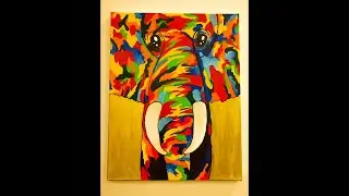 Painting an Elephant -abstract art  || Elephant Painting || decodingart