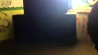 illegal Warehouse Rave - Santa stomp system set up in Dubkinetic arena