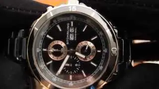 Обзор мужских наручных часов Stuhrling Regatta Ceramic Chronograph 403.33OB41