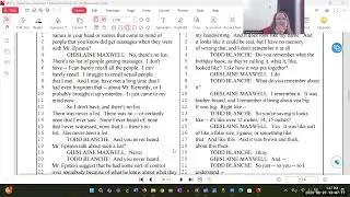 Video 13-Ghislaine Maxwell DOJ Transcript with audio