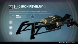 Destiny Rise of iron (Quick Look Iron Revelry Sparrow)
