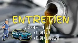 Changement des disques + Plaquettes et Vidange Compl&egrave;te Tuto 2019 _Ford Fiesta