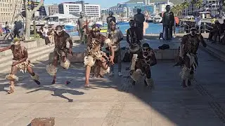 Traditional Warrior Dancing & Drumming at Cape Town Waterfront - South Africa Feb 2025 Journey