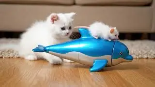 Mouse and Kitten Discover Robot Toys | Funny Animal Video