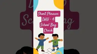 Basic English Short Phrases। School Bag Phrases। Smart English Speaking।Daily english Speaking#short