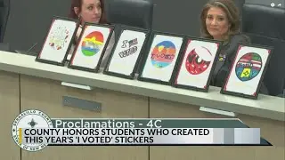 Bernalillo County honors student who created this year's I Voted stickers