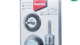 D-66070 Makita. 3Pieces Drill Wire Brush Set 6mm 1/4