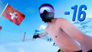 IK RAAKTE BIJNA ONDERKOELD! *Snowboarden In Zwembroek*