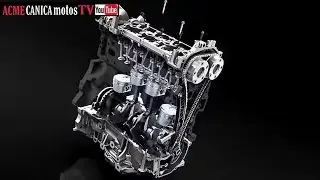 Motor de 4 CILINDROS armado EN 3D  muy fácil de Comprender