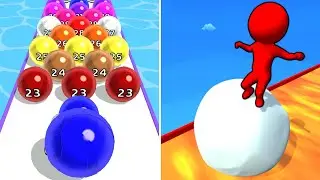 Snow Race Vs Marbel Run 3D❎✅❎Walkthrough Max Levels All Gameplay T4T