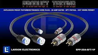 Explosion Proof Fixture/Extension Cord Plug - 20 Amp Rated - 6ft Pigtail - Hot Work Permit