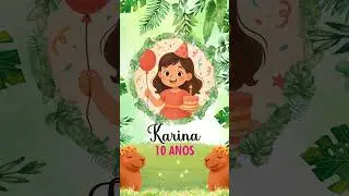 Convite animado Capivara na vertical #shorts