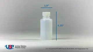 4 oz Precisionware&trade; HDPE Narrow Mouth Bottle with Polypropylene Cap | U.S. Plastic Corporation&reg;