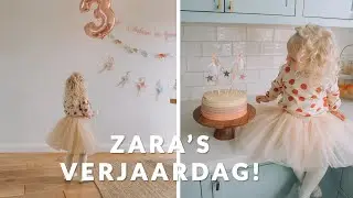 Zara's 3e verjaardag!! party prepping, taart & cadeautjes!