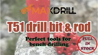 MAXDRILL tophammer T51 D89 Drill bit and MF rod 3660mm