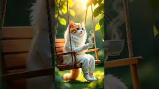 🌸 Evening Tea Vibes with Cute Cat | Relaxing 4K Realistic Moments