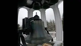 Fresh snow view from the bell cupola #bells #newengland #snow #belltower #pov #firstpersonview #fyp