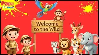 Canci&oacute;n de 10 Animales Salvajes 🦁🐘🦓 Aprende Animales de la Selva | Papa TV World