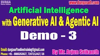 Artificial Intelligence tutorials || Demo - 3 || by Mr. Arjun Srikanth On 01-12-2025 @8:30PM (IST)