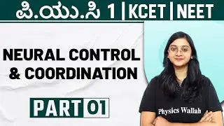 NEURAL CONTROL AND COORDINATION: Part- 01 | Zoology | PUC 1 / KCET / NEET