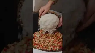 How to make radish & carrot with rice #mycountrylife #rularlife #rice #radish #carrot 🍚🥕🥩😋