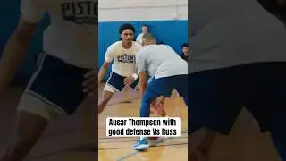 Ausar Thompson played excellent defense Vs Westbrook #detroitpistons #ausarthompson #nbashorts