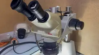 Leica s6e zoom stereo microscope 4k60 review with i386, A13 processors, motherboard and $100 bill