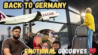 Emotional Goodbye 💔 | Traveling Back to Germany from Pakistan 🇵🇰✈️🇩🇪 | Iqra Bilal